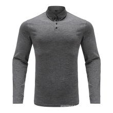 Men's recyclable long-sleeved polo shirt Rpet Polot shirt for minimalist men's shirt recycle long sleeve fitness top